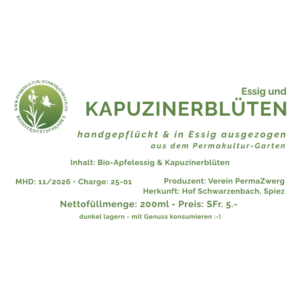 Essig mit Kapuzinerblüten